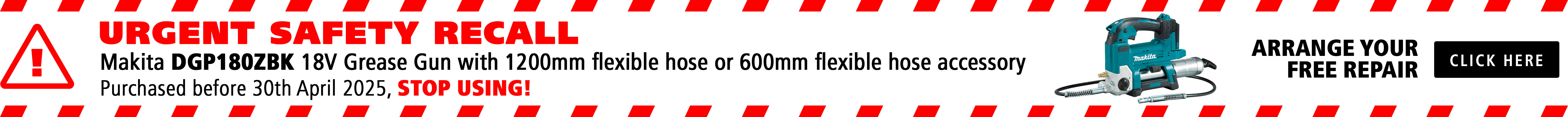 DGP180ZBK product safety recall notice