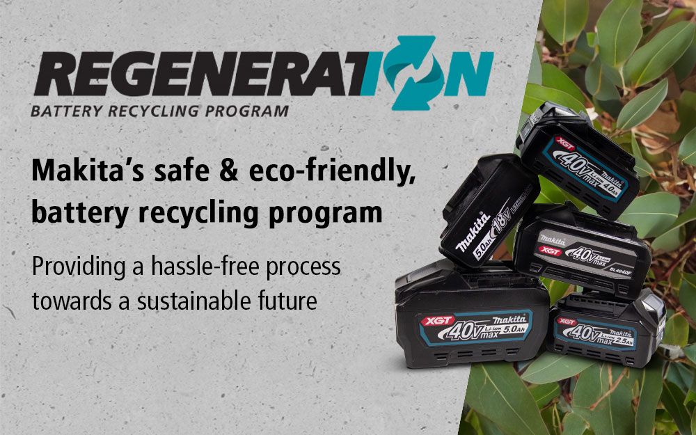 Makita's Regeneration battery recycling program